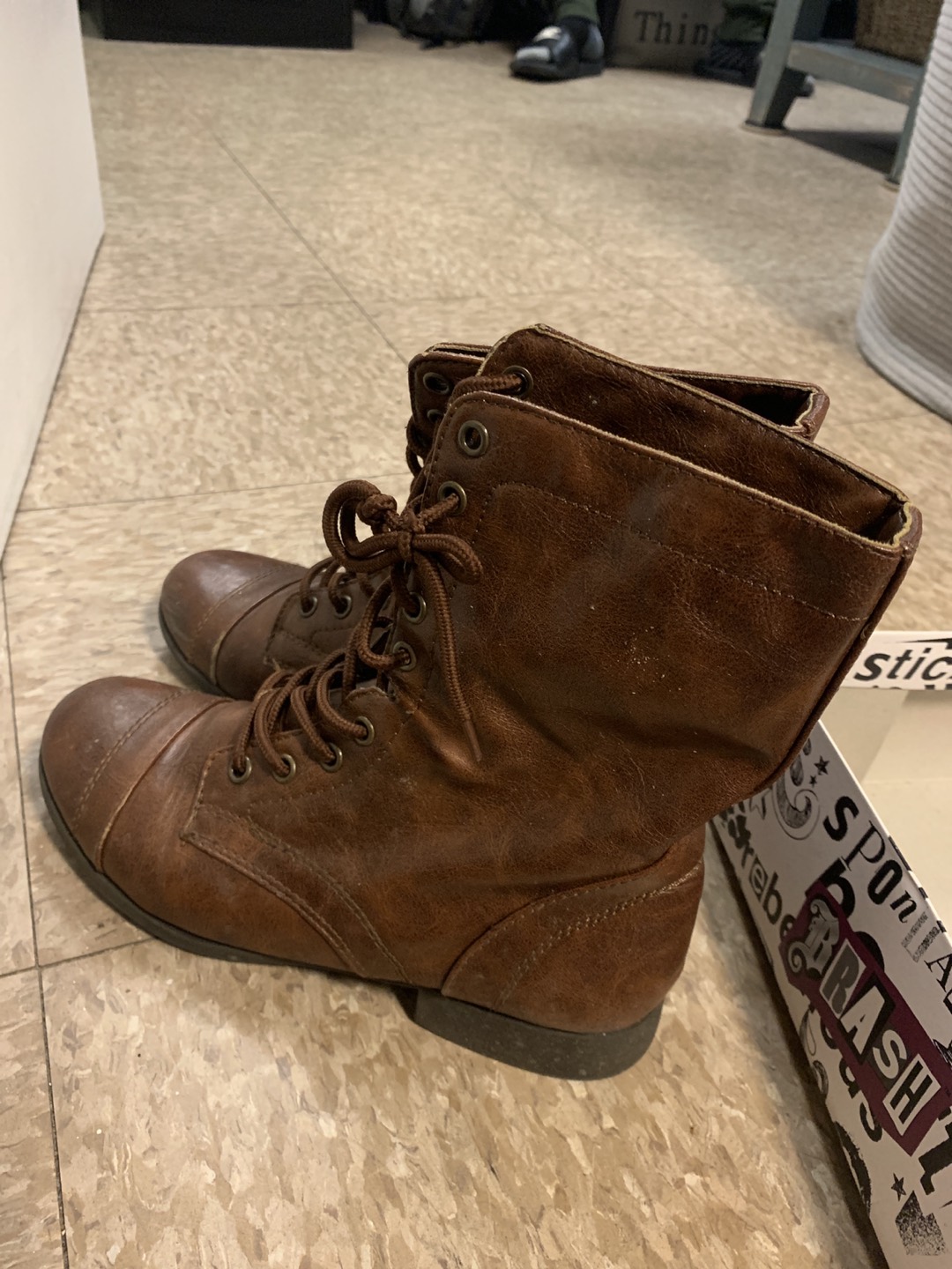Brown combat boots  - photo 3