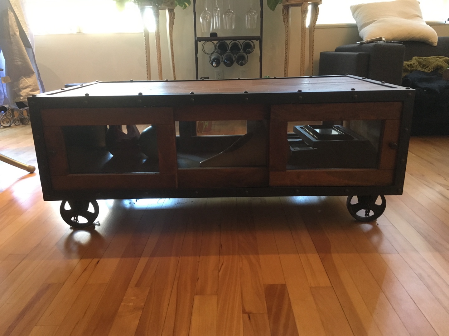 Rustic coffee table never used 