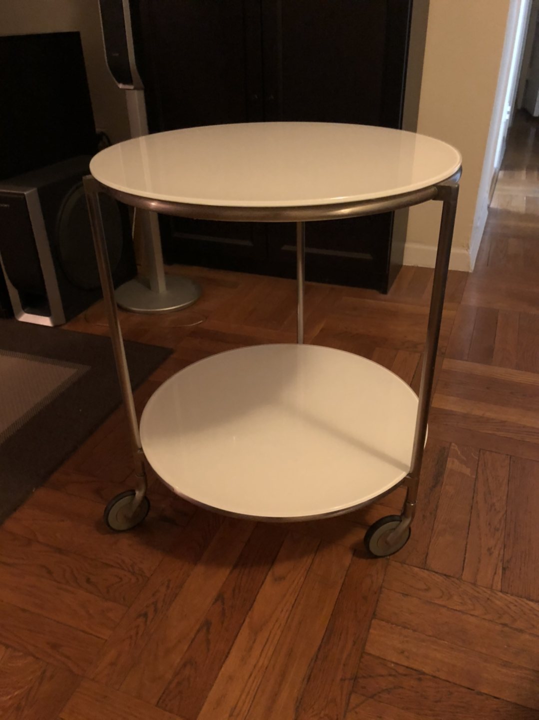Ikea Strind Glass Side Table