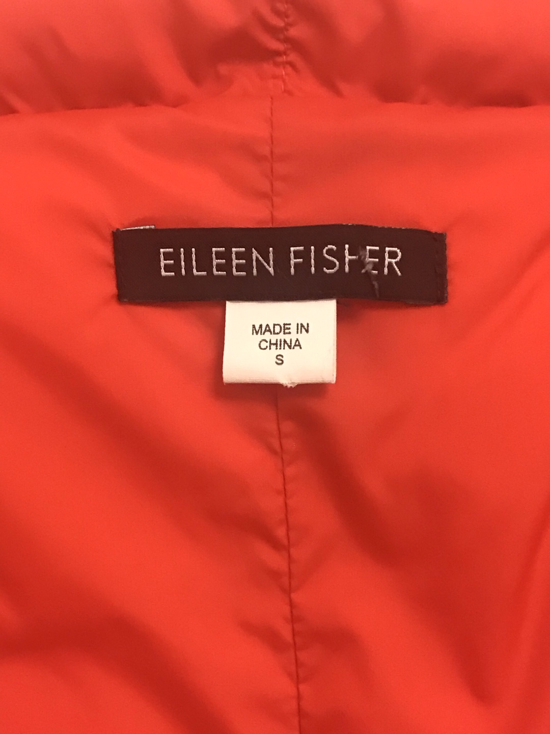 Eileen Fisher Red Sleeveless Puffer Vest - photo 5