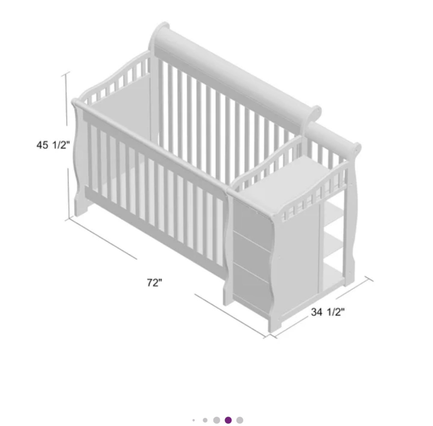 Convertible Crib and Changer - photo 5
