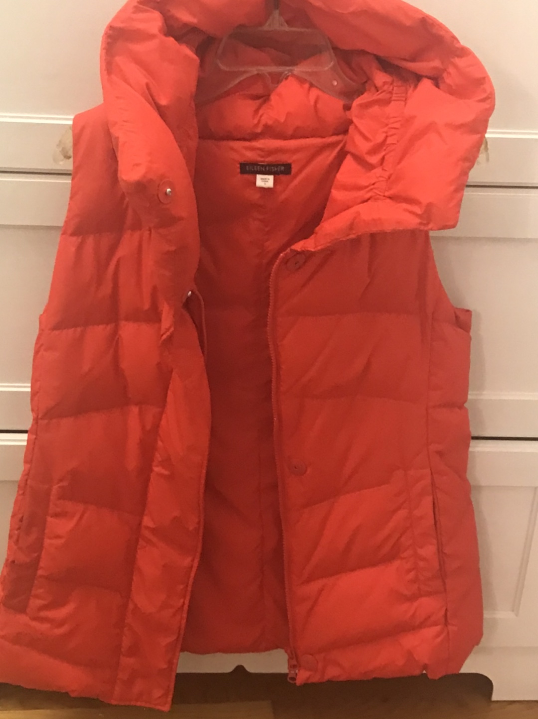 Eileen Fisher Red Sleeveless Puffer Vest - photo 2