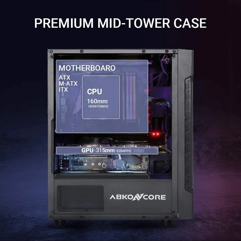 ATX Mid-Tower Gaming PC Case NEW!! - photo 2