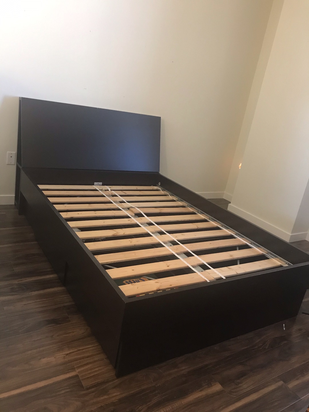 IKEA Full-size Storage Bed and Headboard  - photo 2