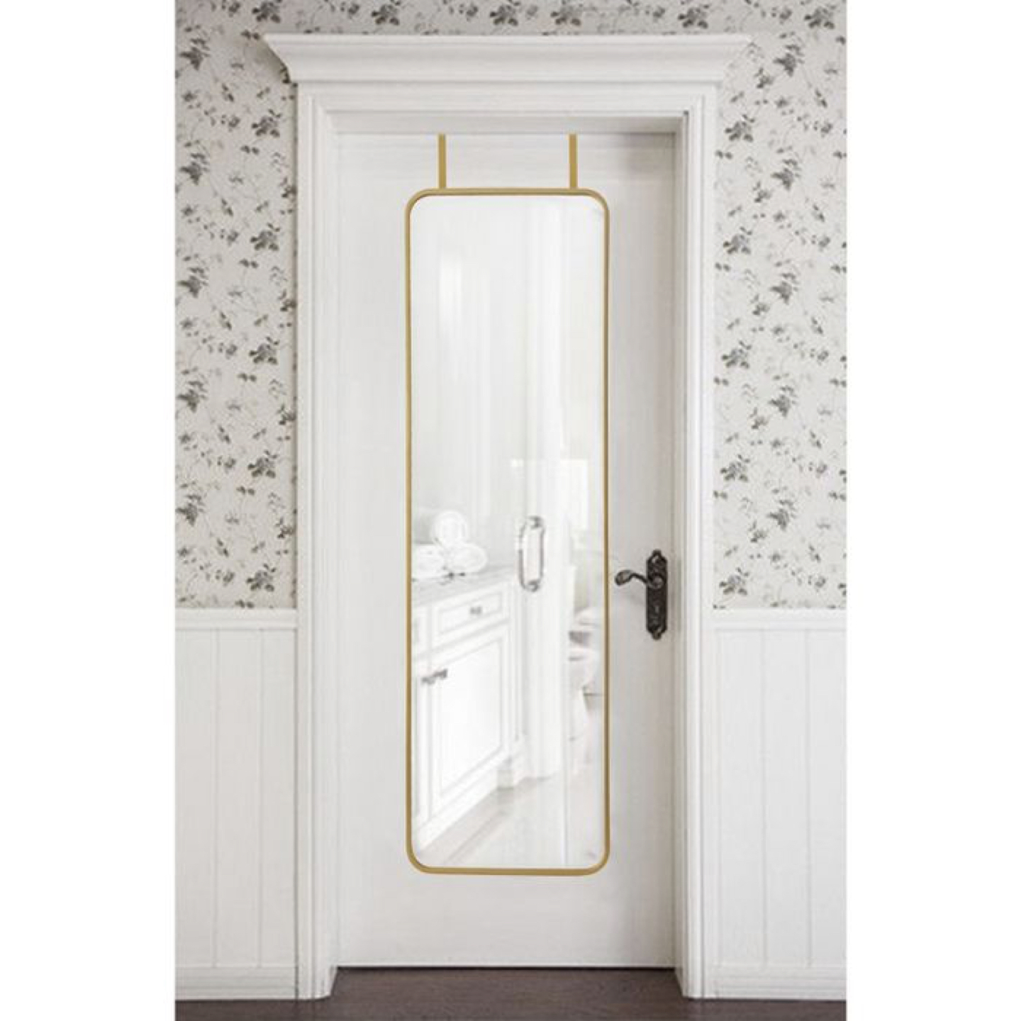 Gold Floor Mirror, gold door hangers included