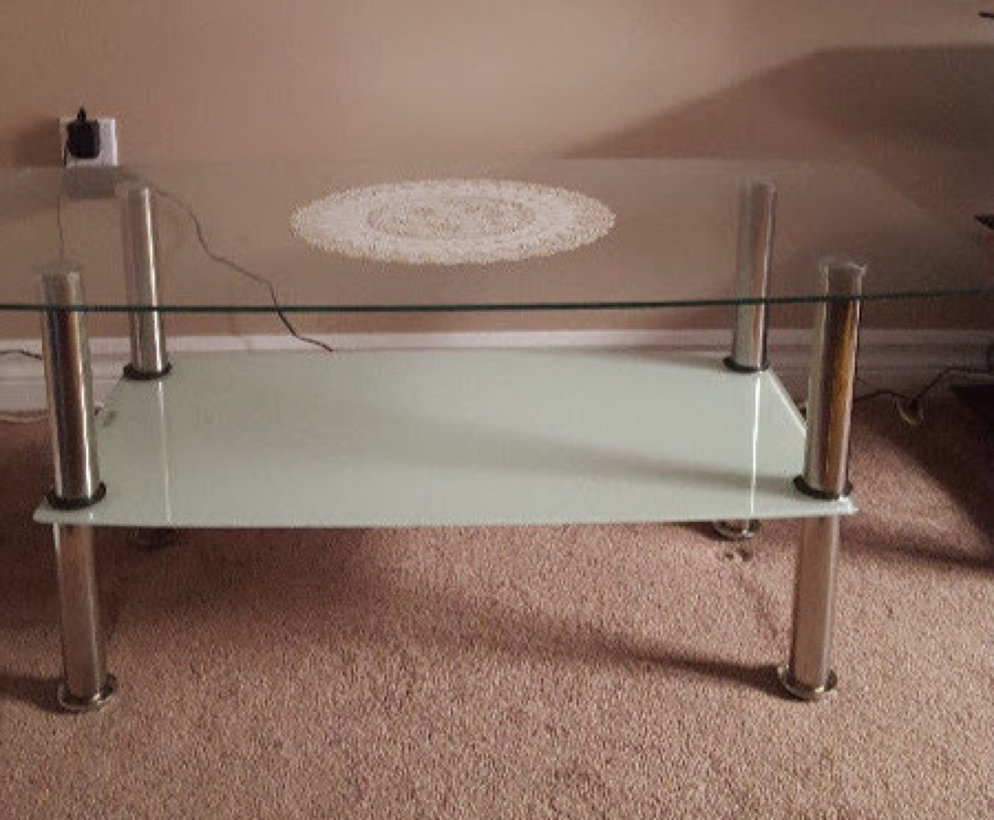 Tepperman Double Glass coffee table new
