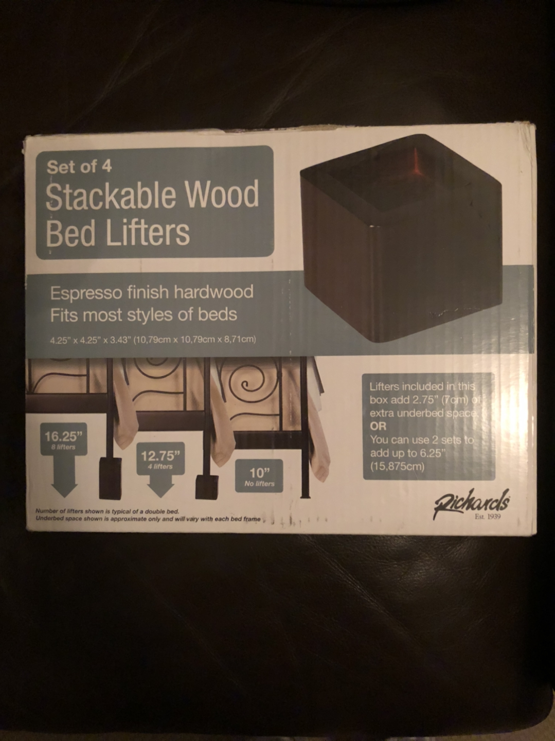 Set of 4 Wood Bed Lifters