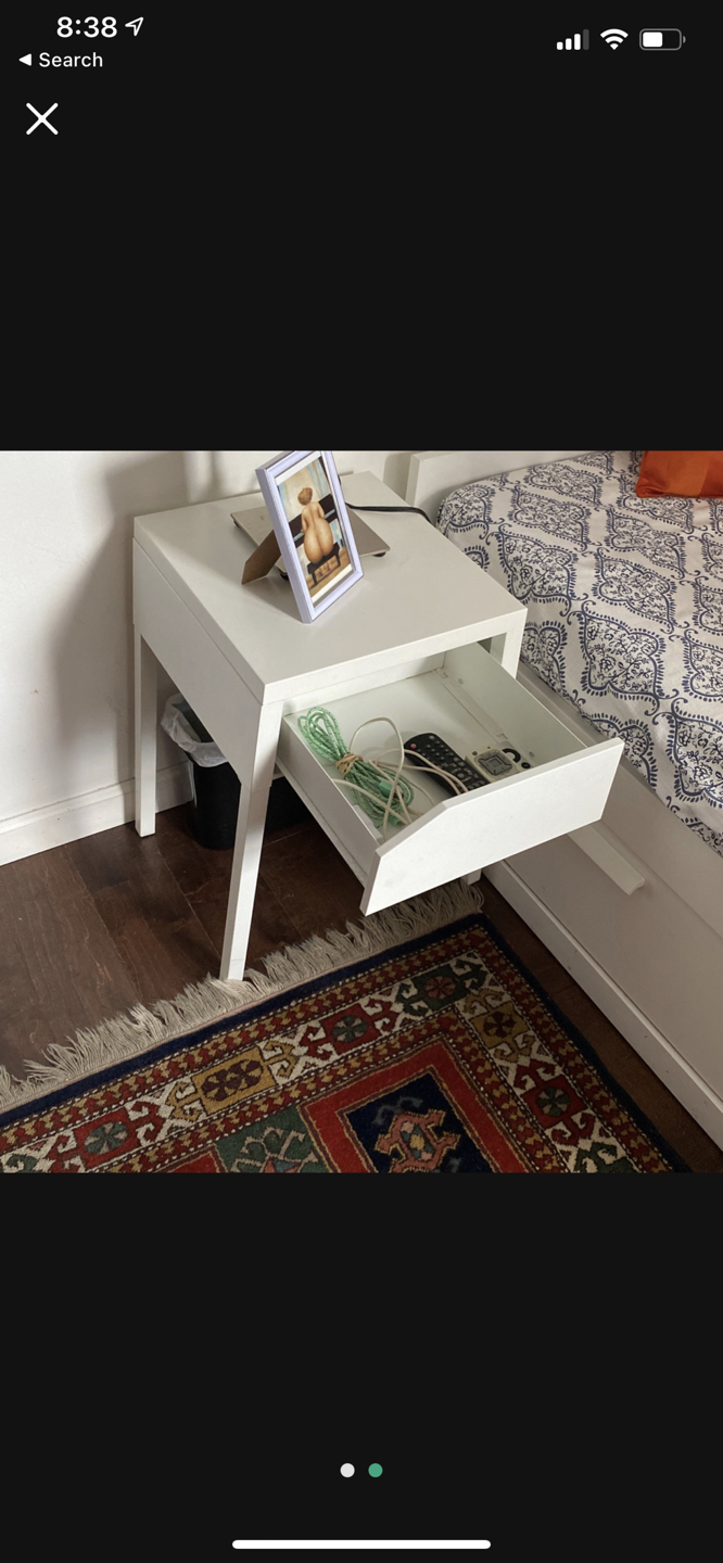IKEA white night table  - photo 2