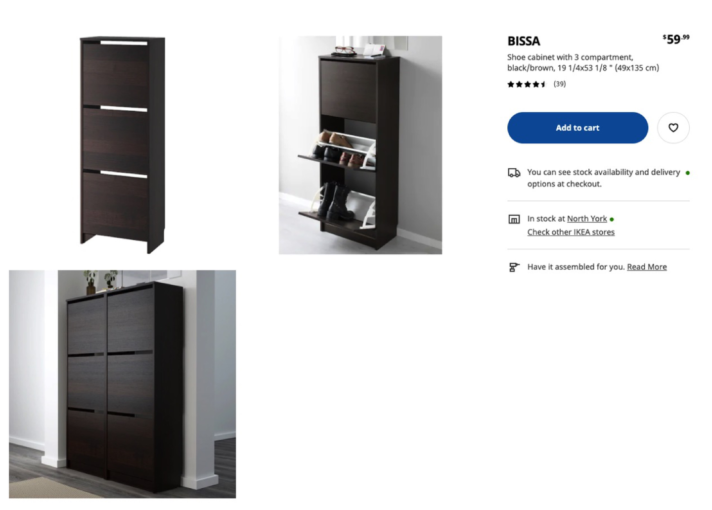 50% off Shoe Cabinet