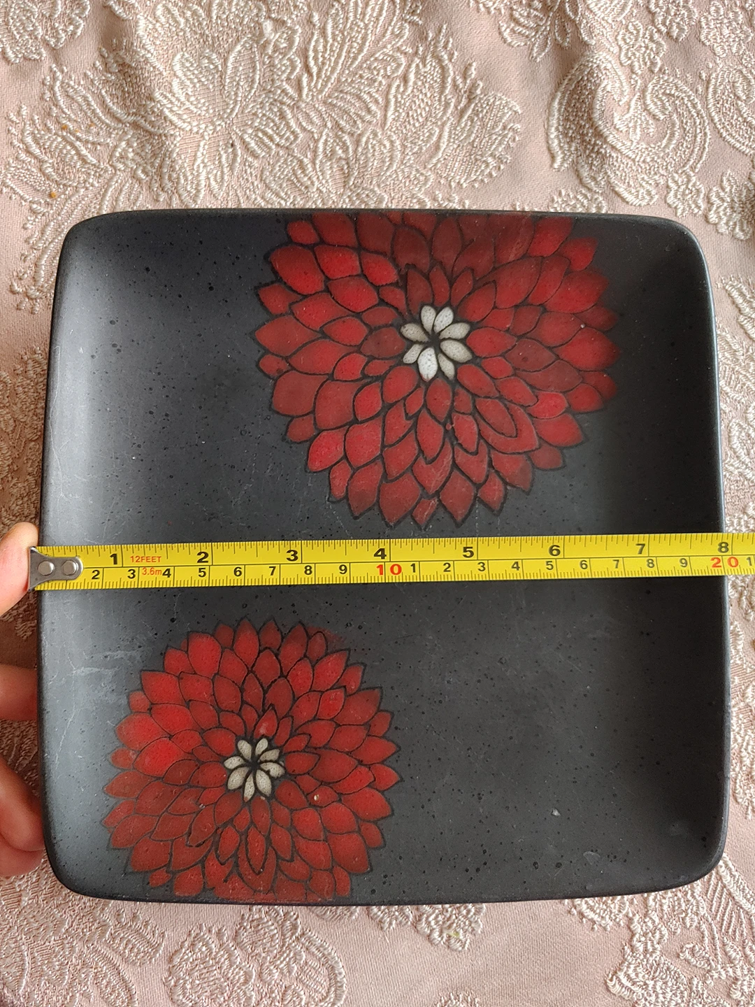 4 ceramic floral plates, good condition - photo 3