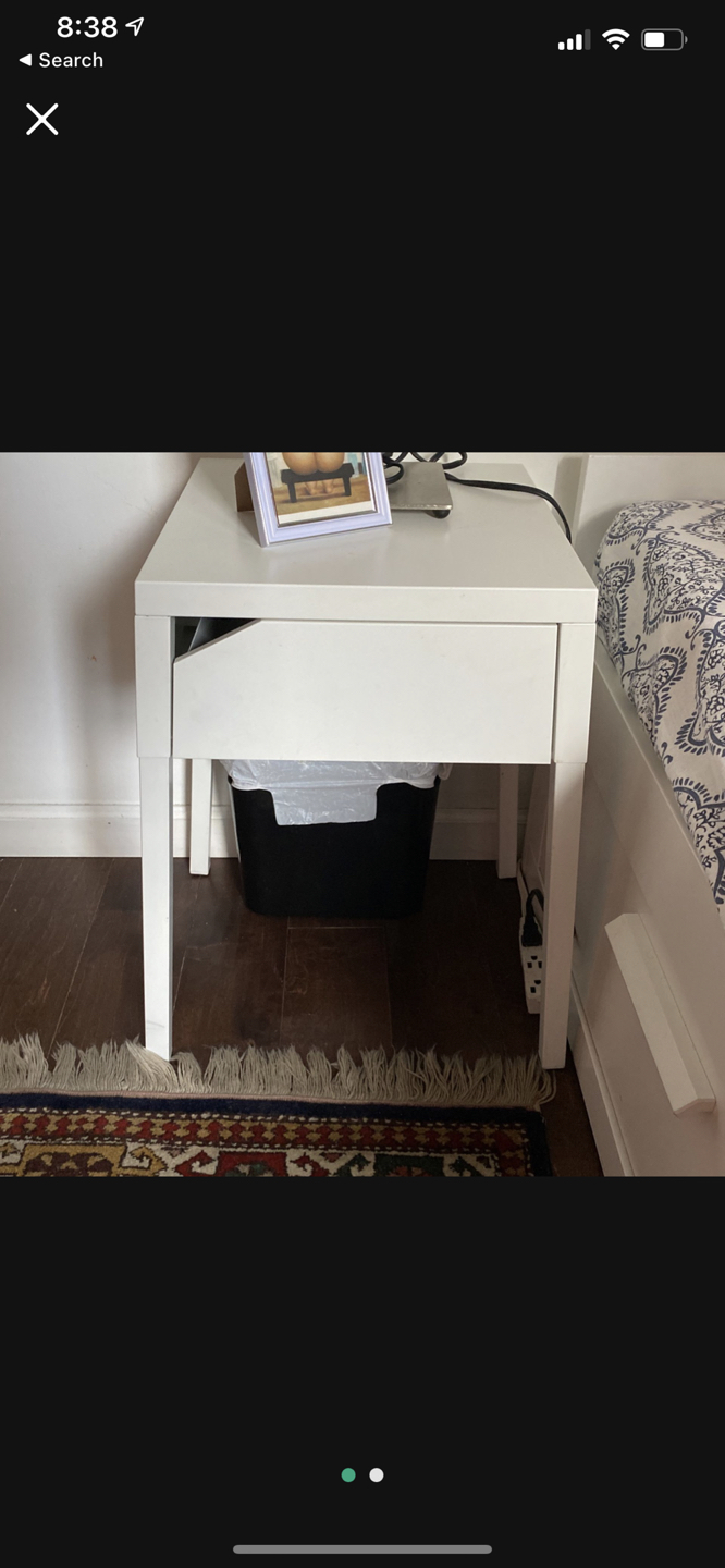 IKEA white night table 
