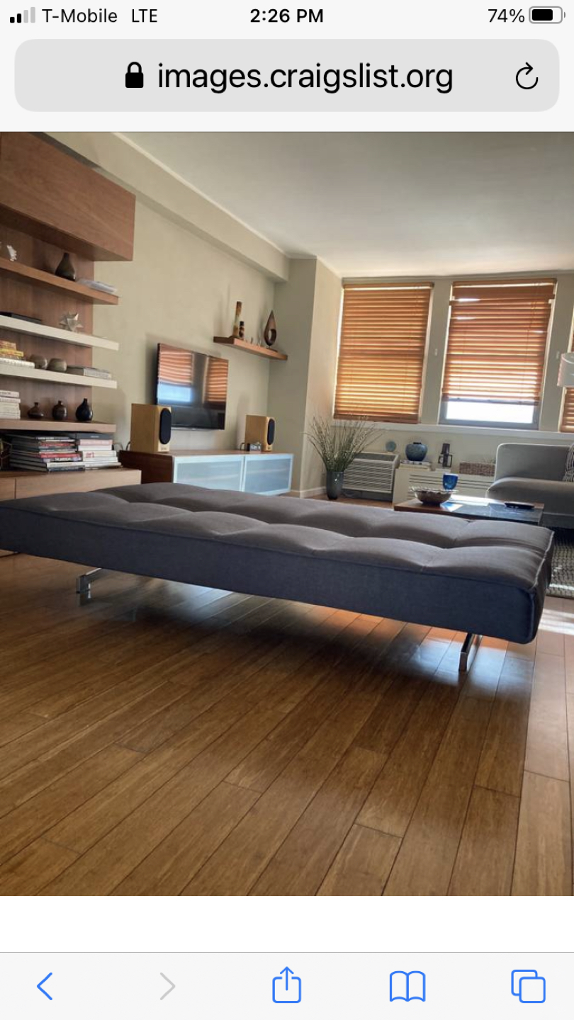 CB2 Flex sleeper sofa in gravel color. Like new condition. - photo 5