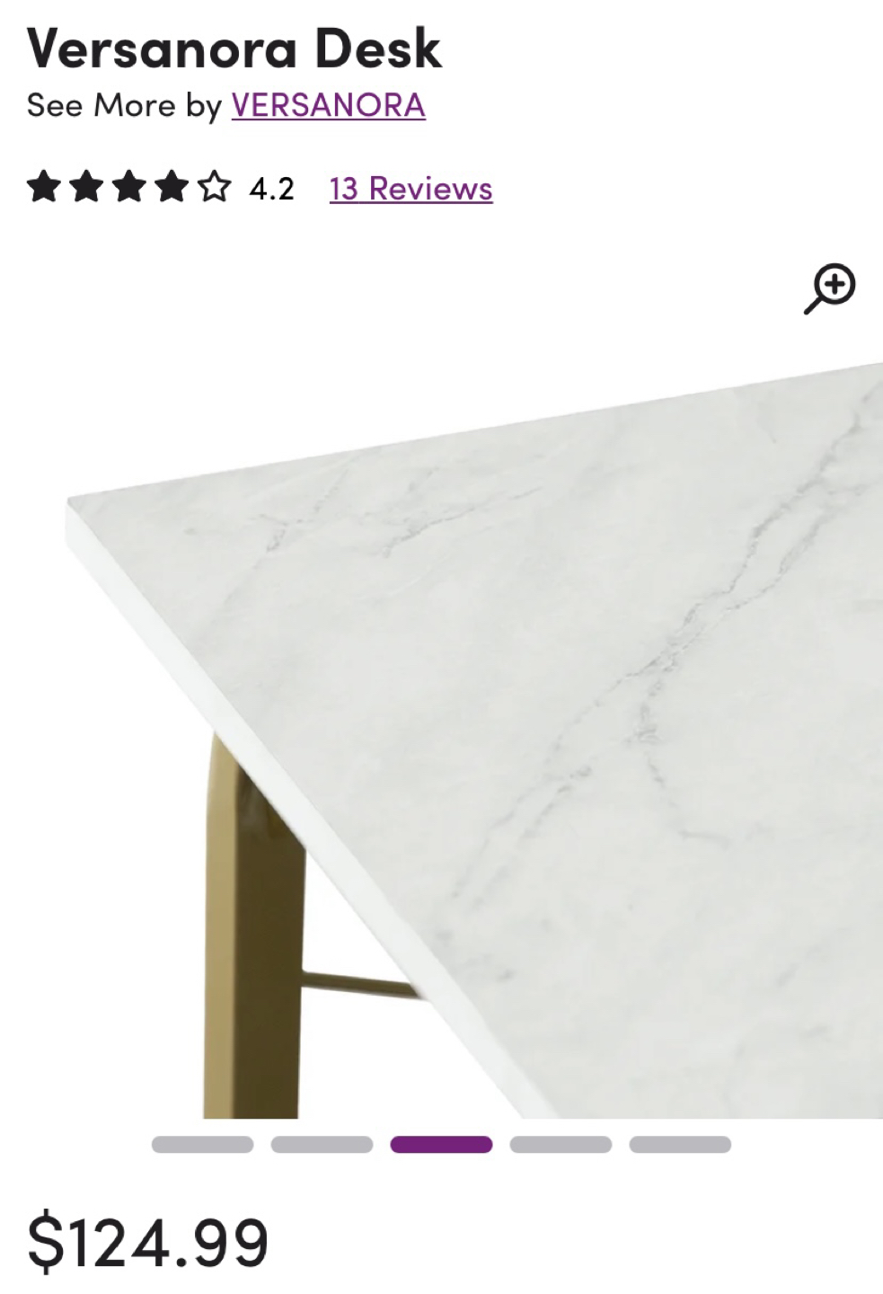 Brand new in box! Gold and marble desk. - photo 5