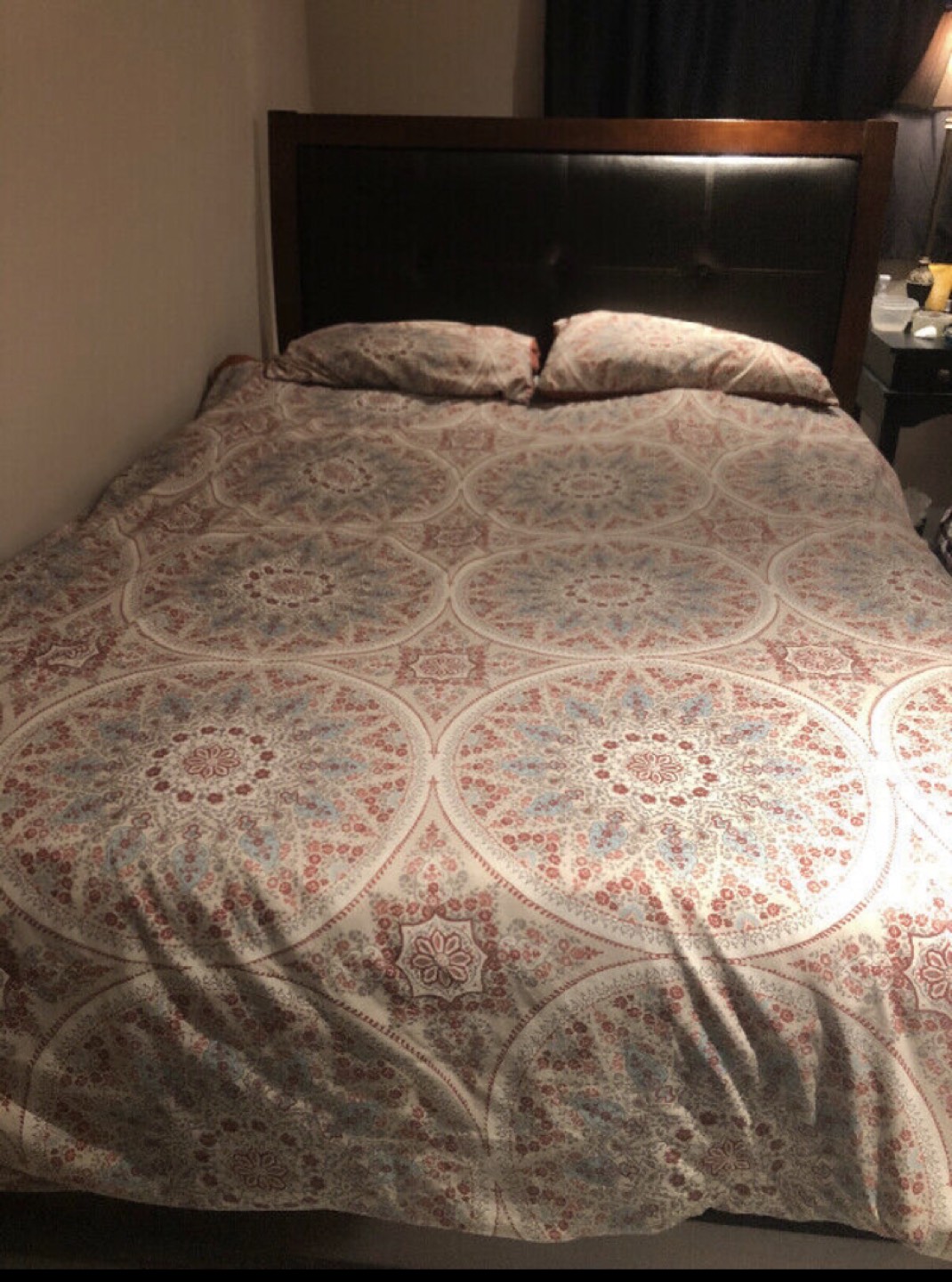 Double bed frame and box spring