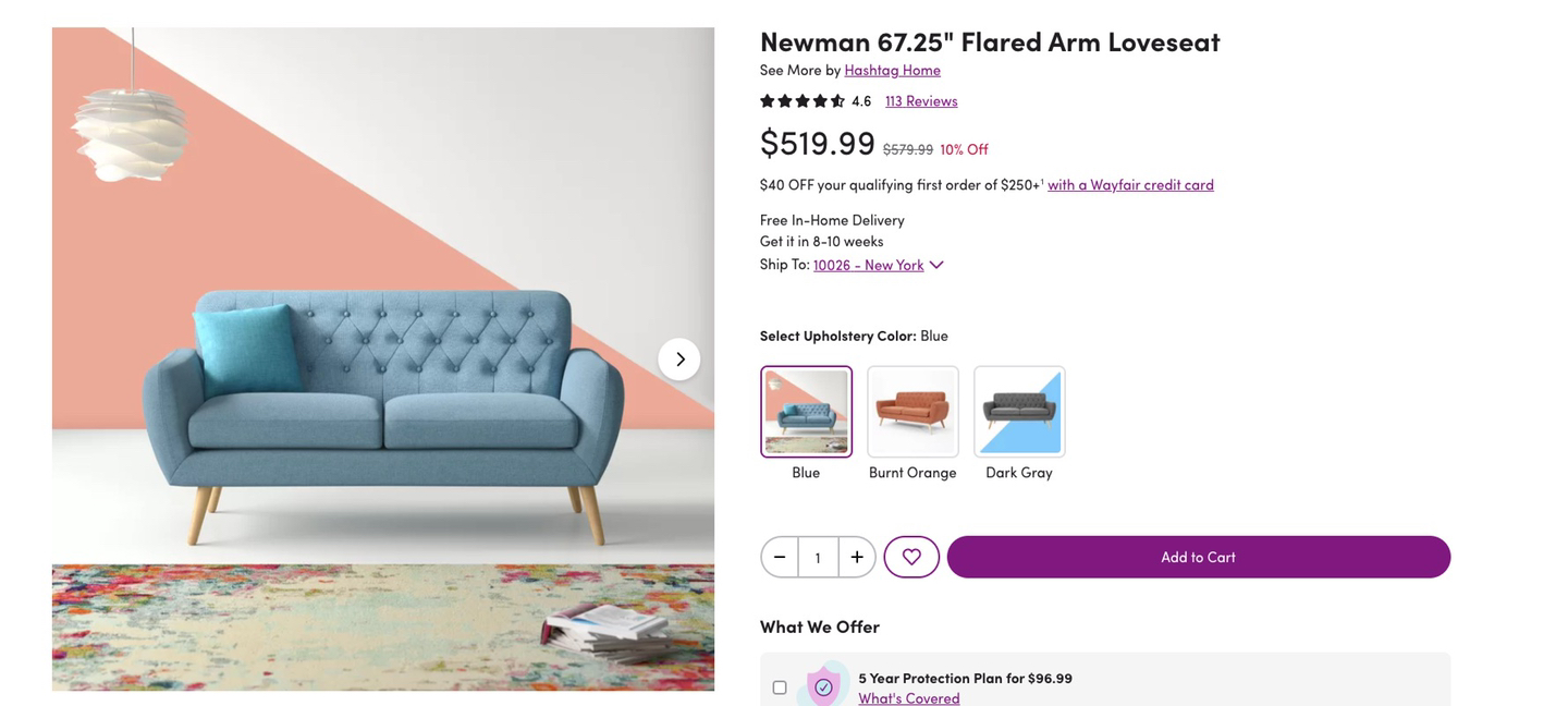 Loveseat Couch - 50% OFF RETAIL - photo 3