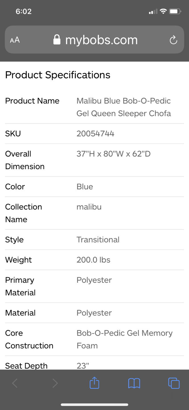 Bob’s Queen size sleeper sofa - photo 4
