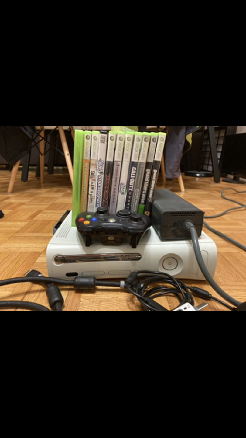 Xbox 360 with 10 games