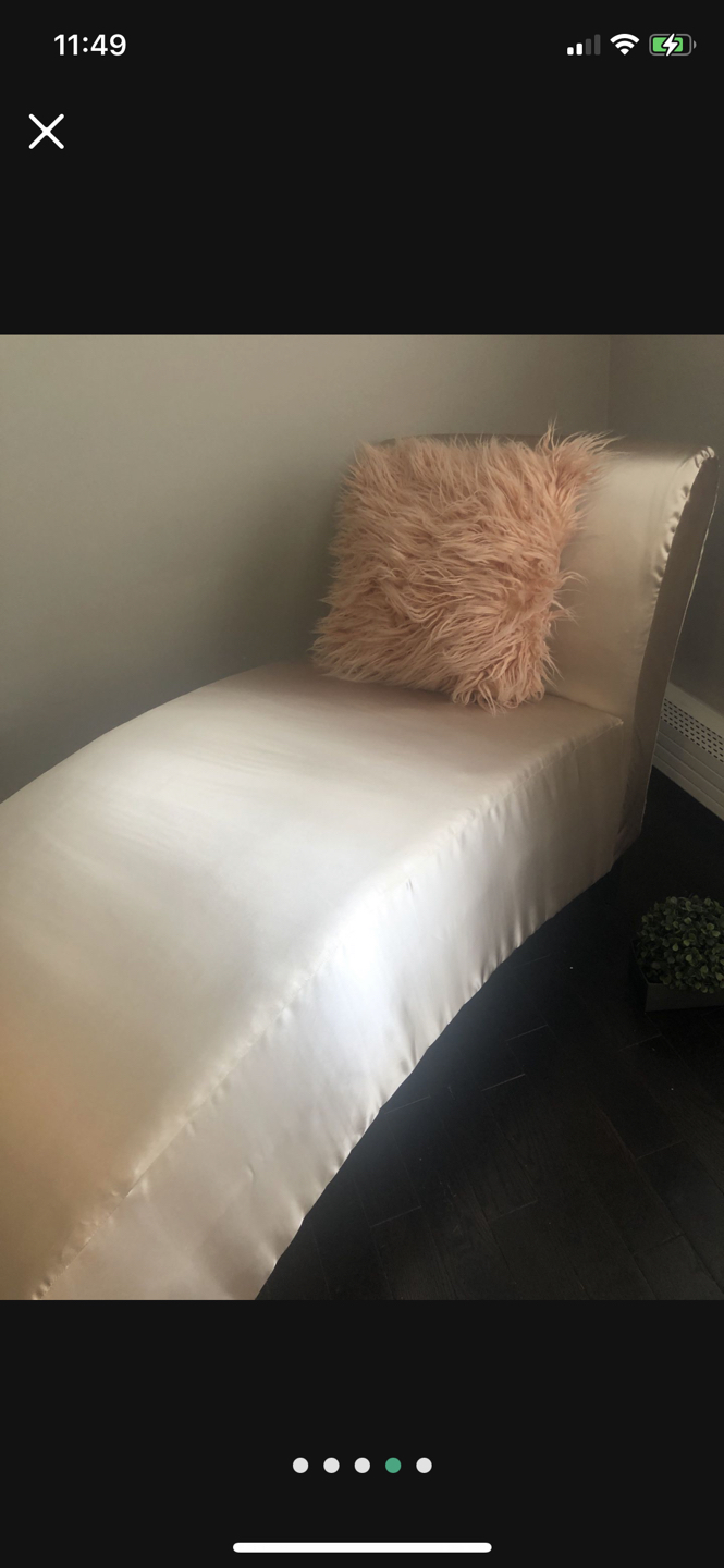 Satin Lounge Chair With Memory Foam - photo 4