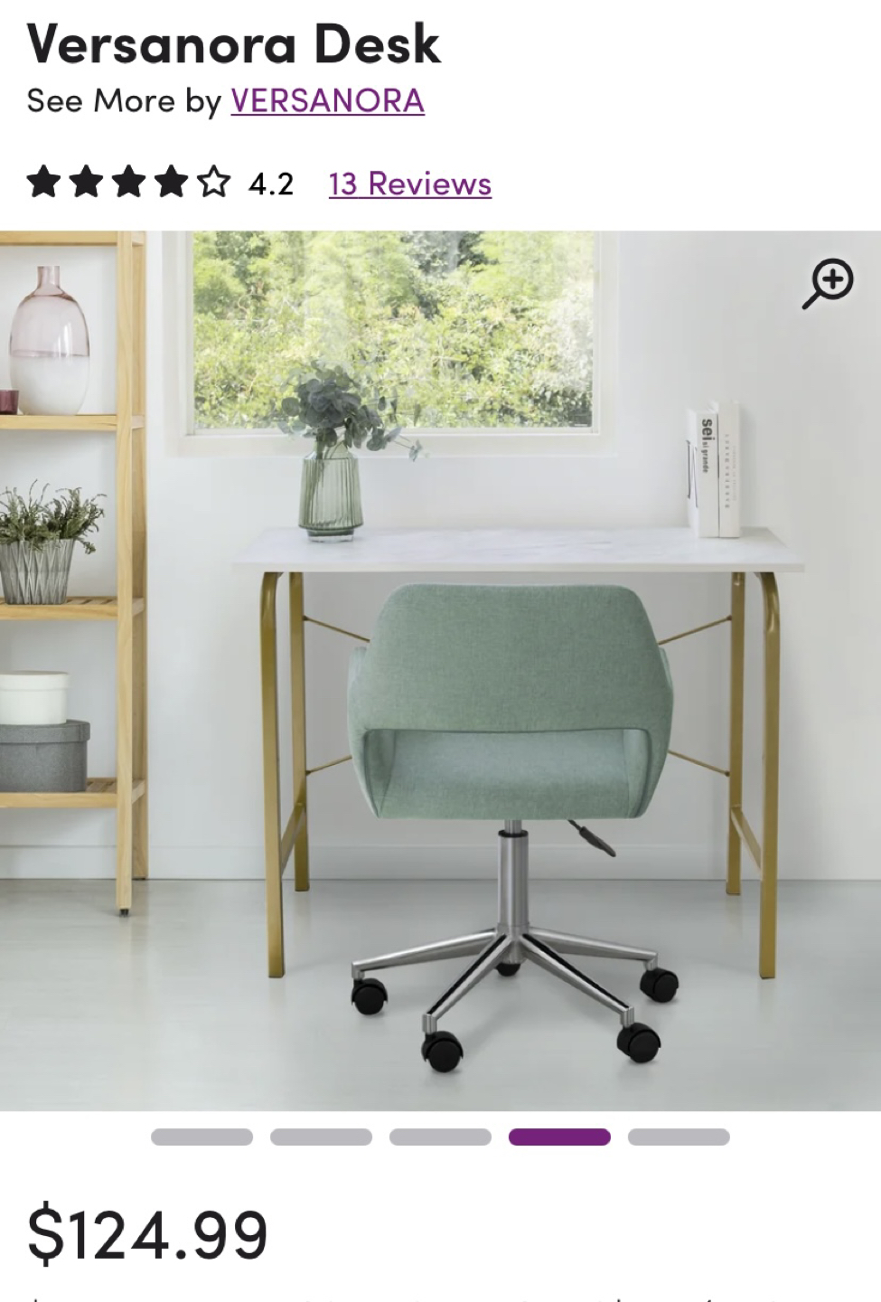 Brand new in box! Gold and marble desk. - photo 2