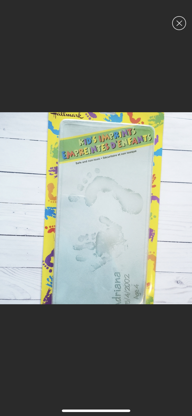 Hallmark cement baby kid hand foot imprint kit  thumbnail