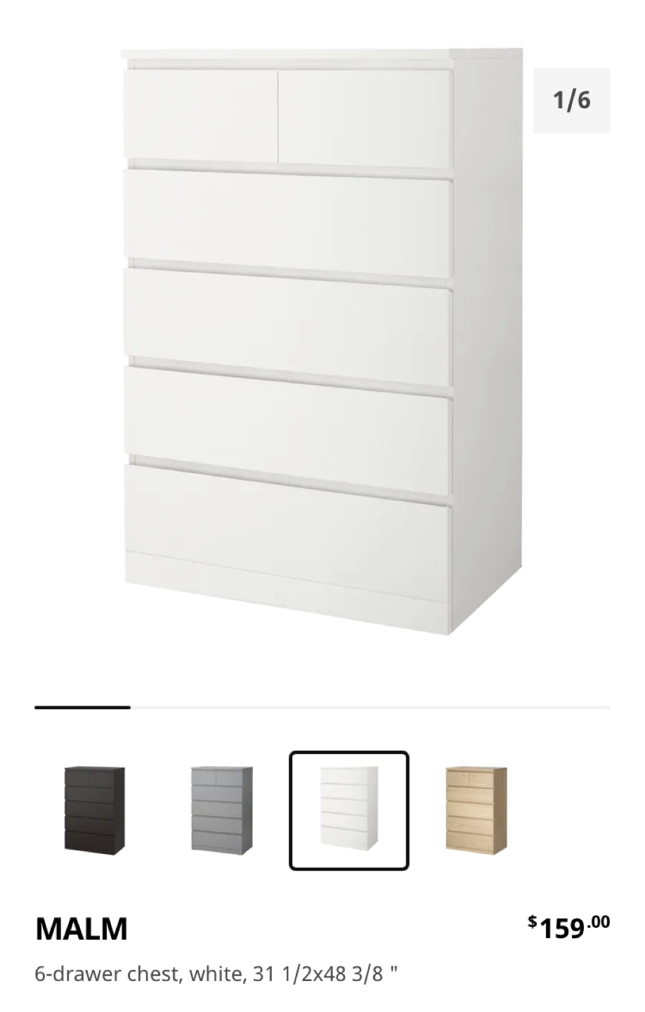 Malm ikea drawer chest - photo 3