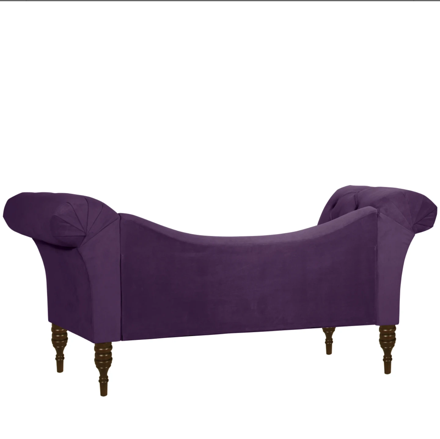 Brand New - Rounded Arm French Settee - Tufted Purple Velvet - photo 3