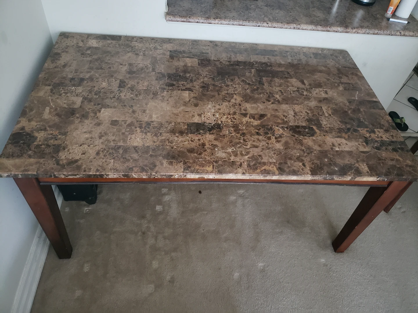 Marble dining table only- no chairs