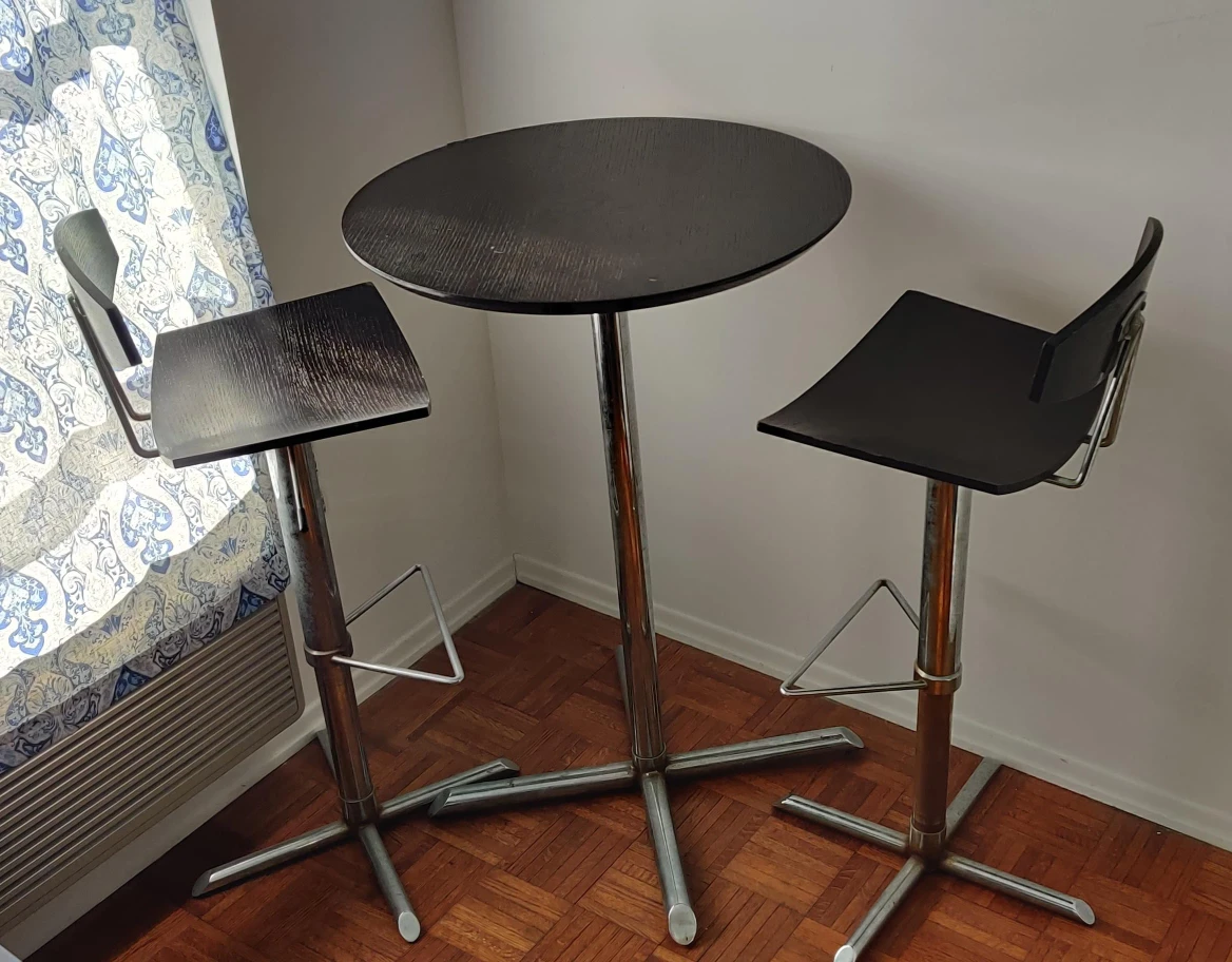 Bar Table + 2 Stools Set