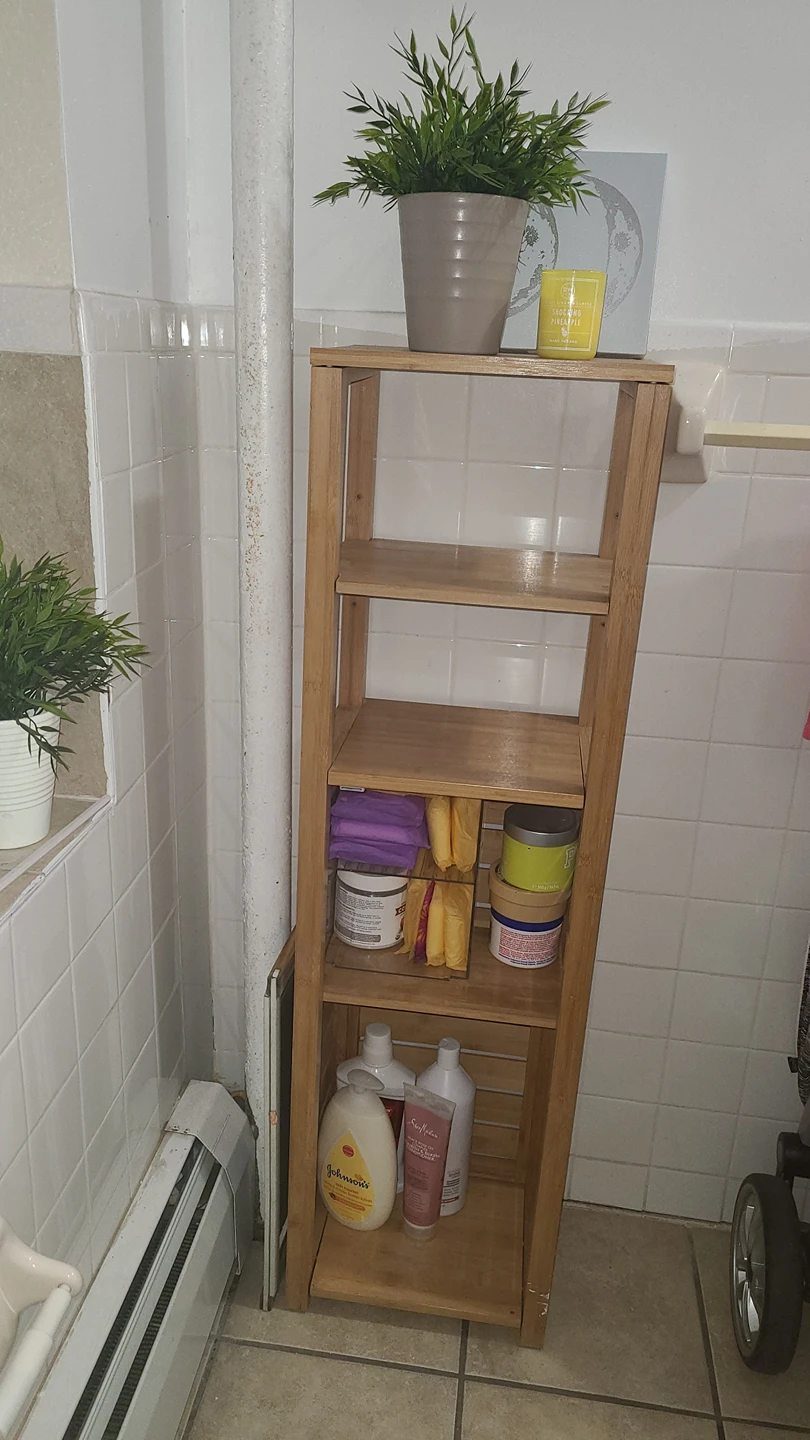 bamboo style bathroom organizer - photo 3
