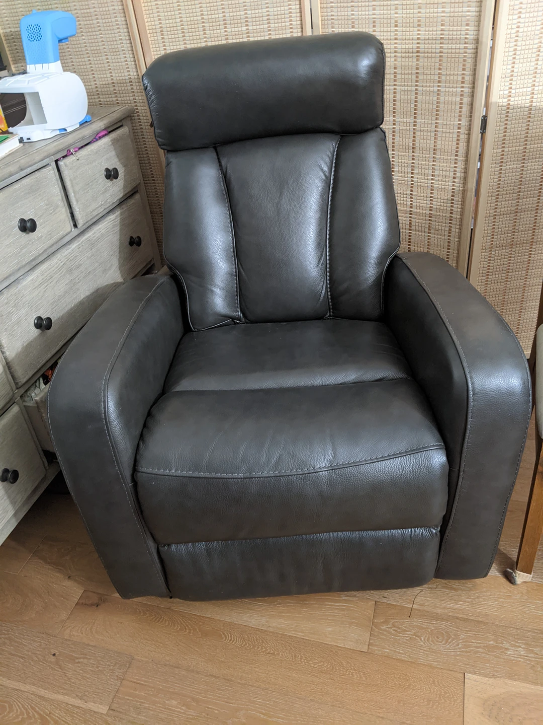 3 in 1 Leather Recliner, Rocker and Swivel
