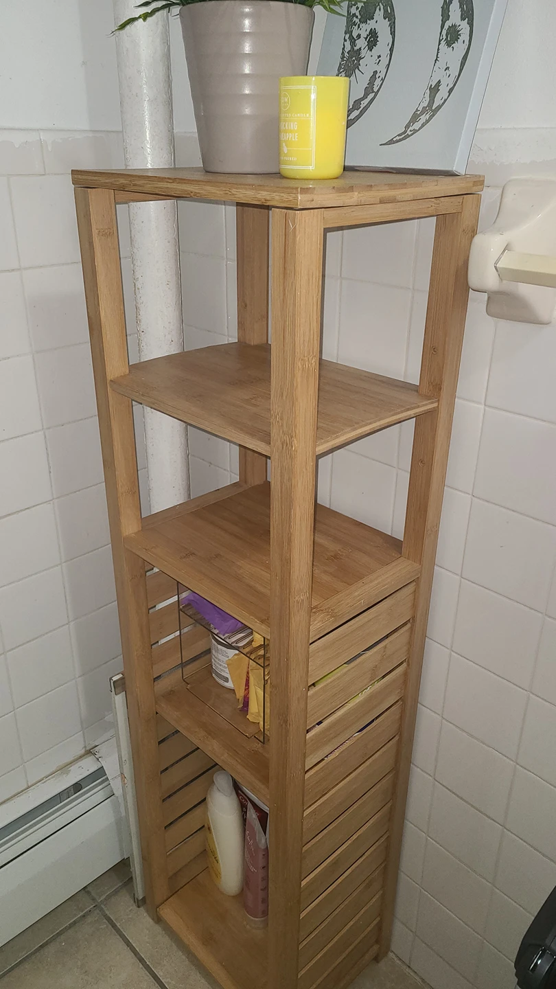 bamboo style bathroom organizer - photo 2