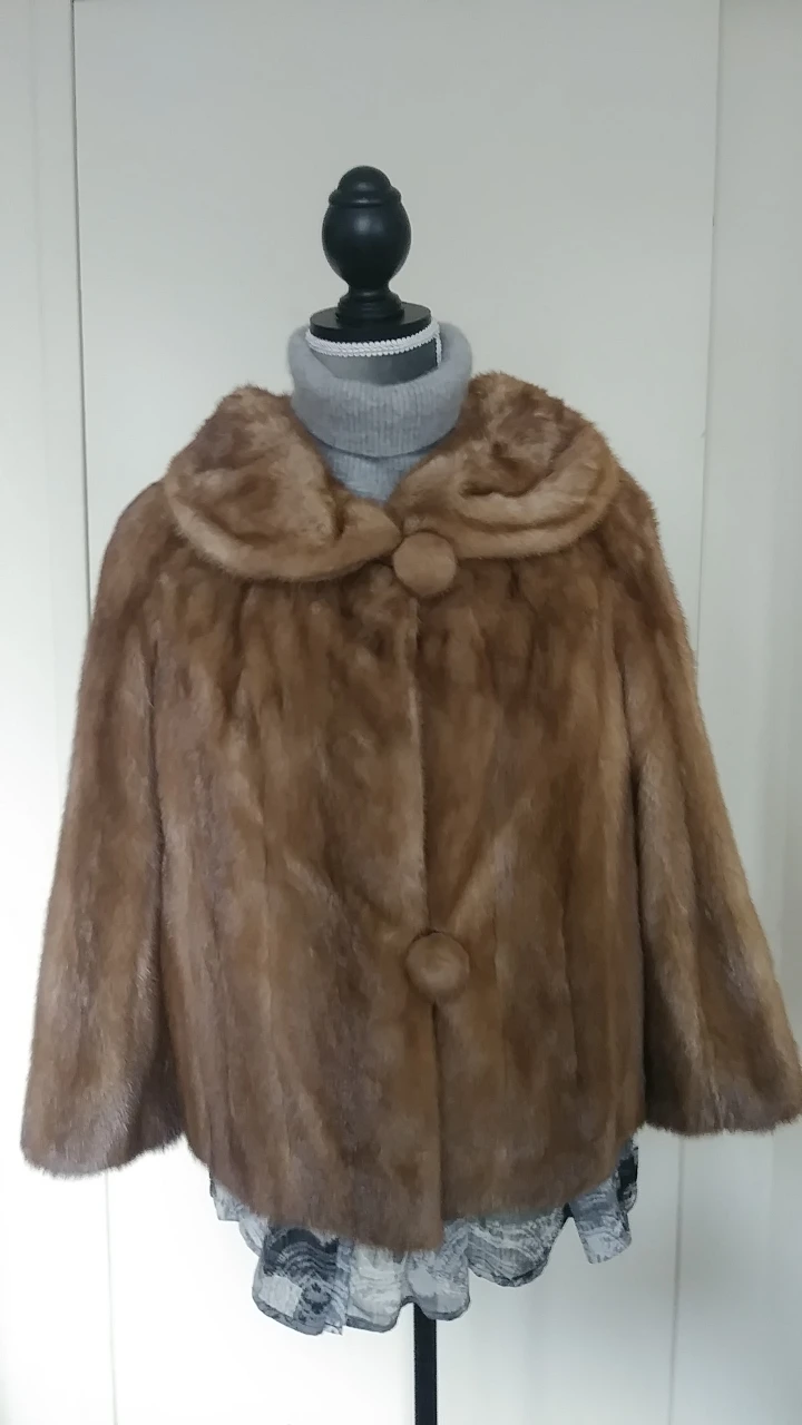 Natural Mink fur Short Coat, size S-M.