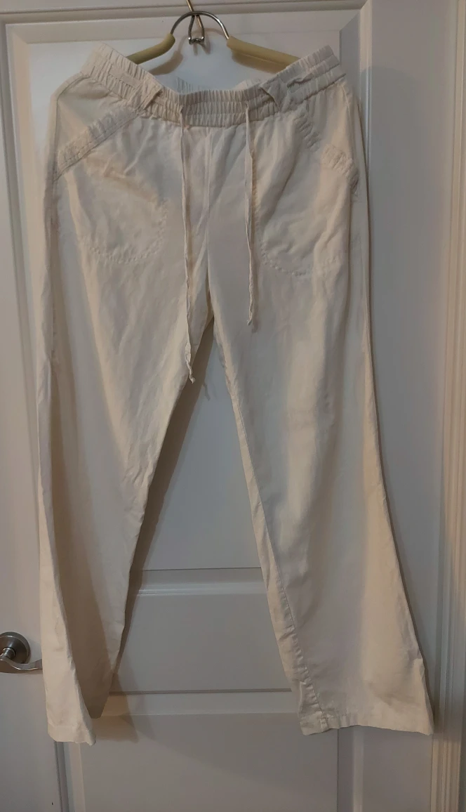 M white linen pants thumbnail