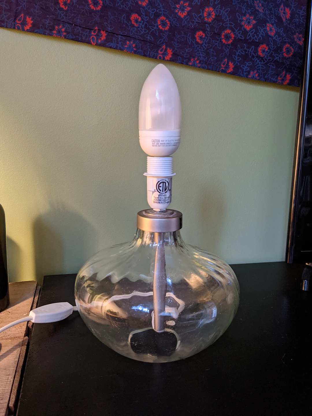 IKEA Jonsbo Oröd Glass Lamp w/o Shade thumbnail