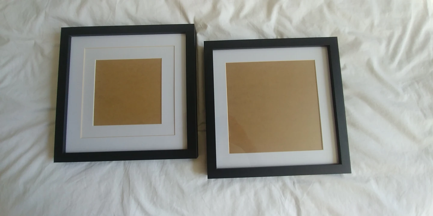 2 black square picture frames thumbnail