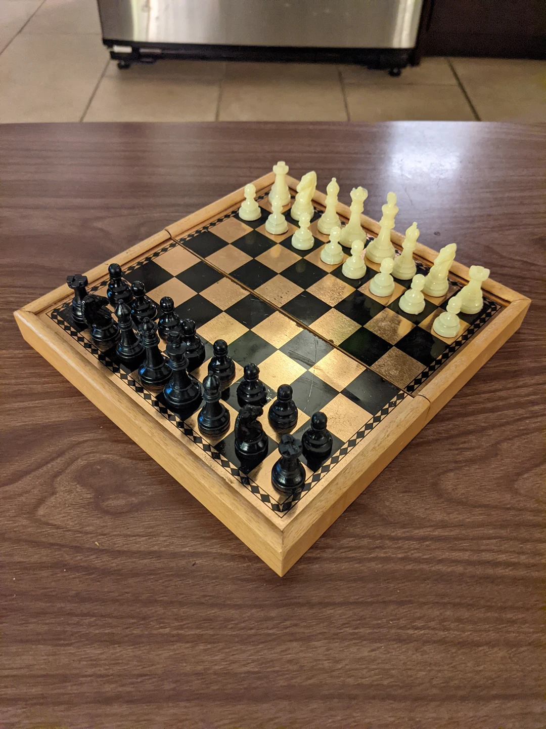 Vintage Maclean's Magnetic Mini Chess/Checkers/Backgammon Board thumbnail