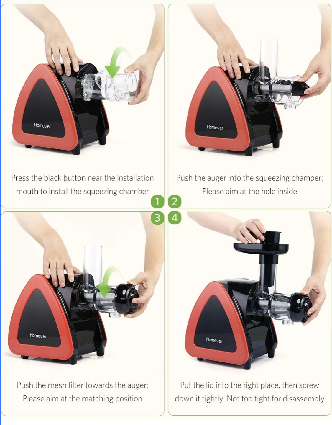New homever juicer machine image indicator(13)