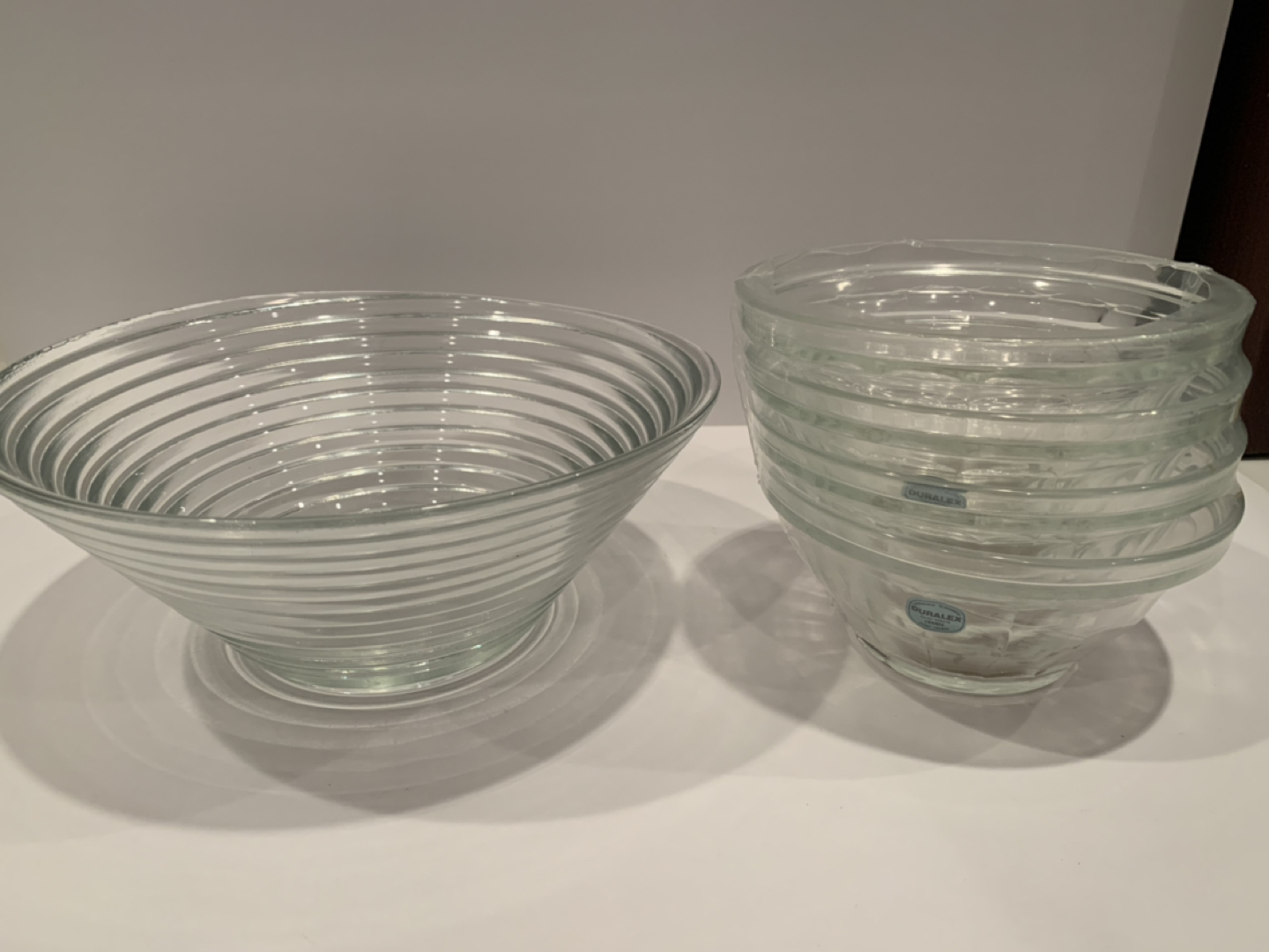 Duralex Salad Bowl Set with 4 Stackable Bowls 