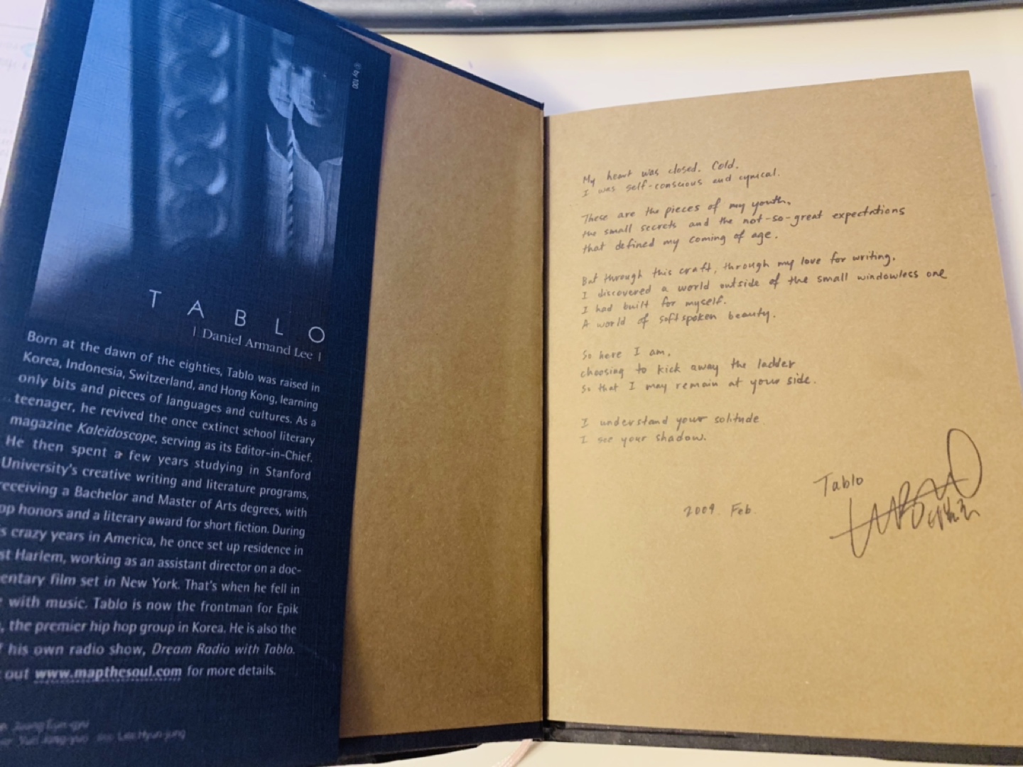 Tablo’s Epik High “ Pieces of you” book