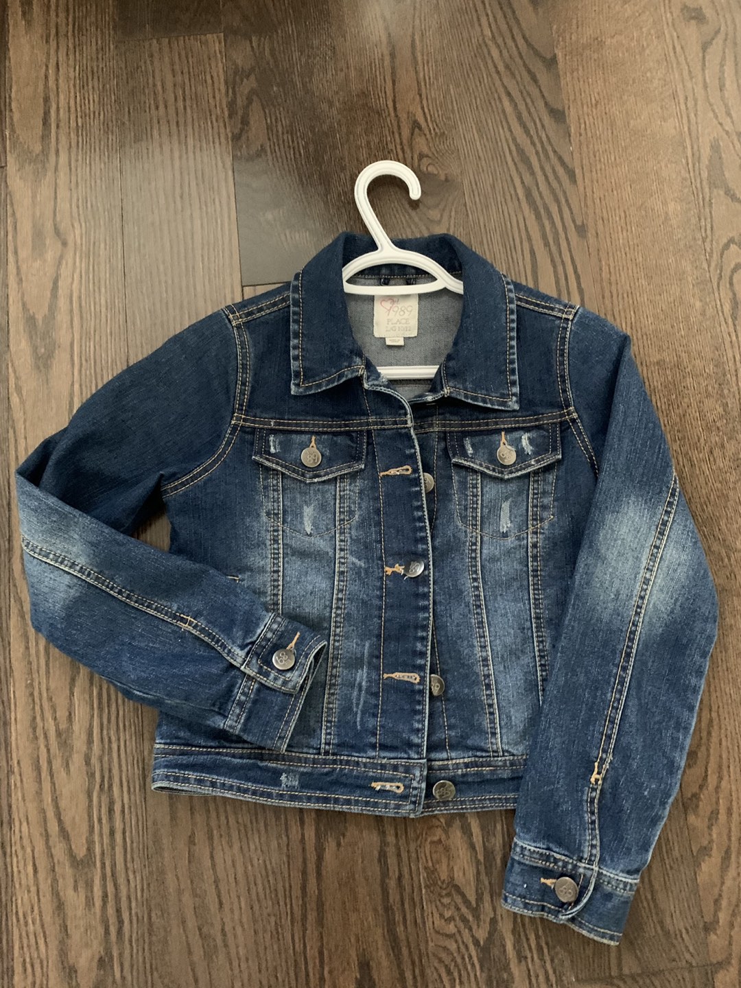 Girl jean jacket size 10/12  thumbnail