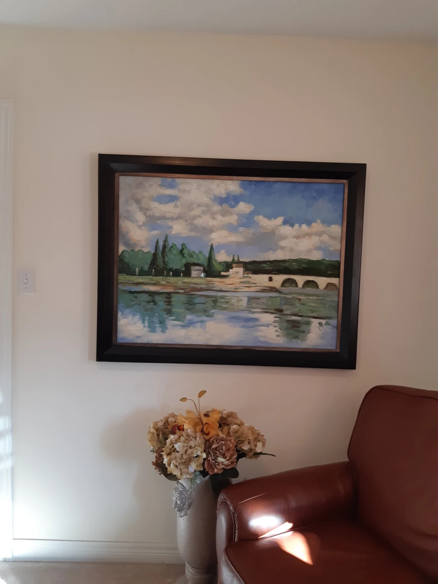 Large framed canvas painting - photo 2