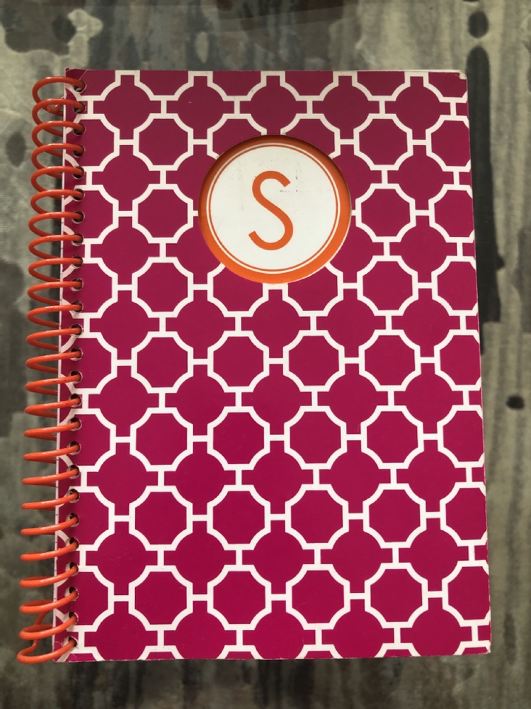 S monogram notebook #IWD