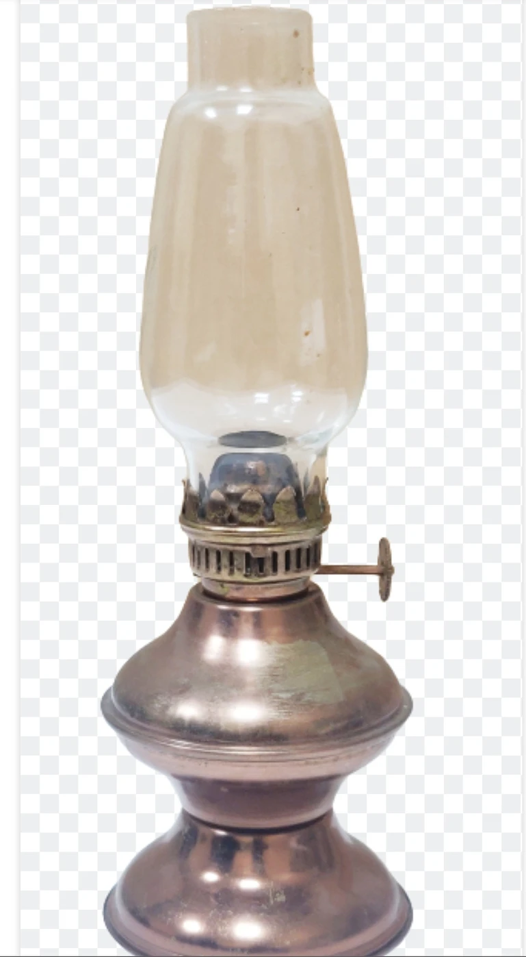 Vintage Brass Oil Lamp - photo 2