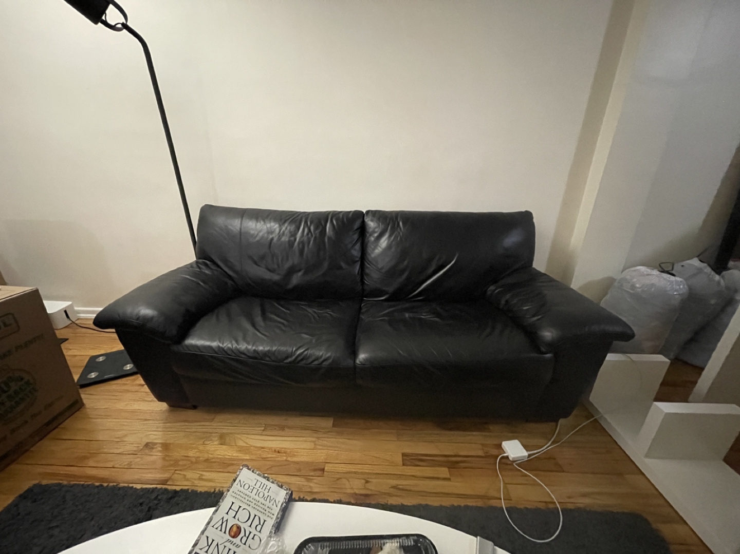 Faux leather sofa 