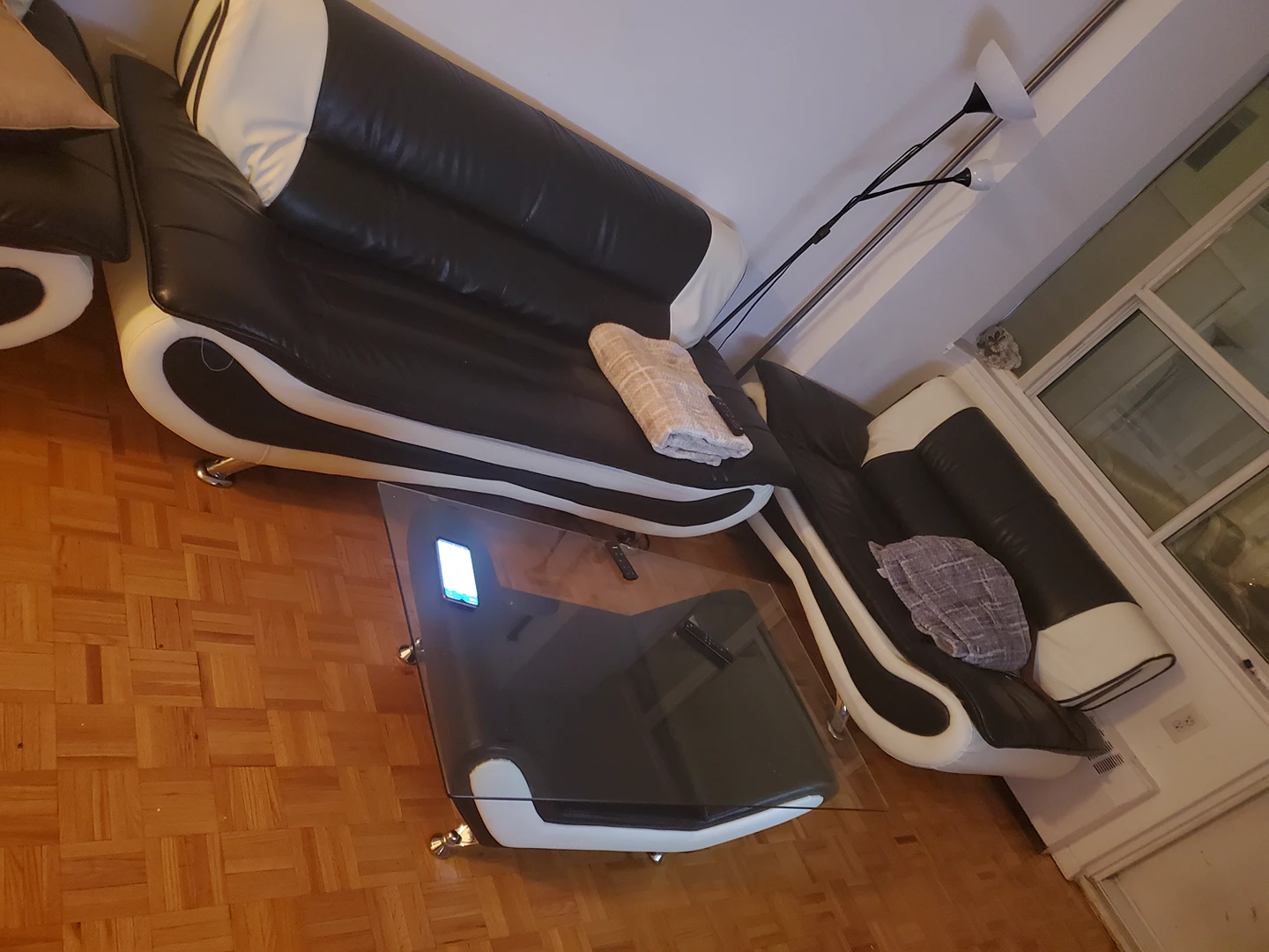 sofa and table