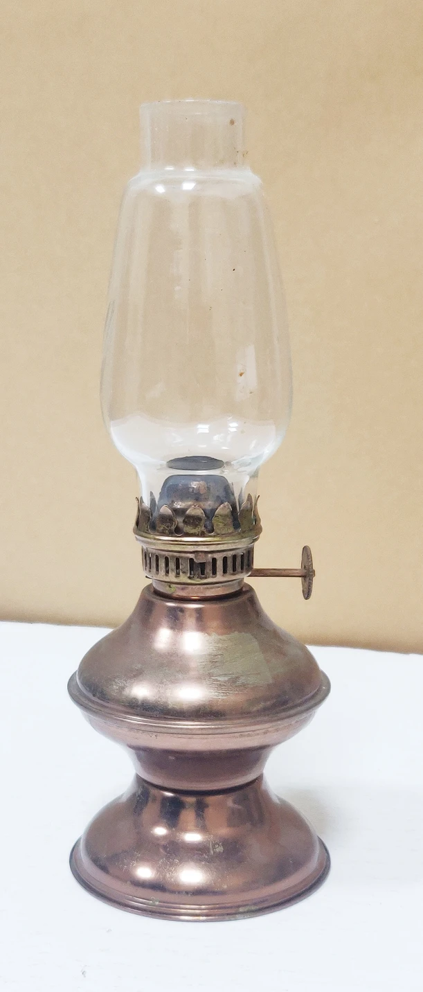 Vintage Brass Oil Lamp - photo 4