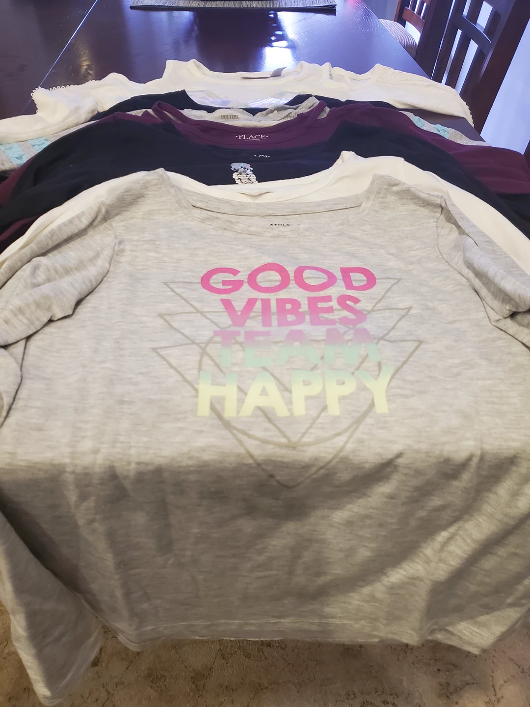 $4.00 each / 10 Girls long sleeve shirts size 10/12 - photo 4