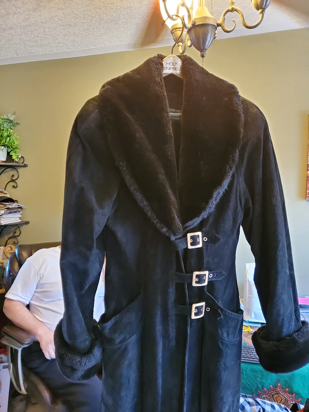 full length Danier suede coat