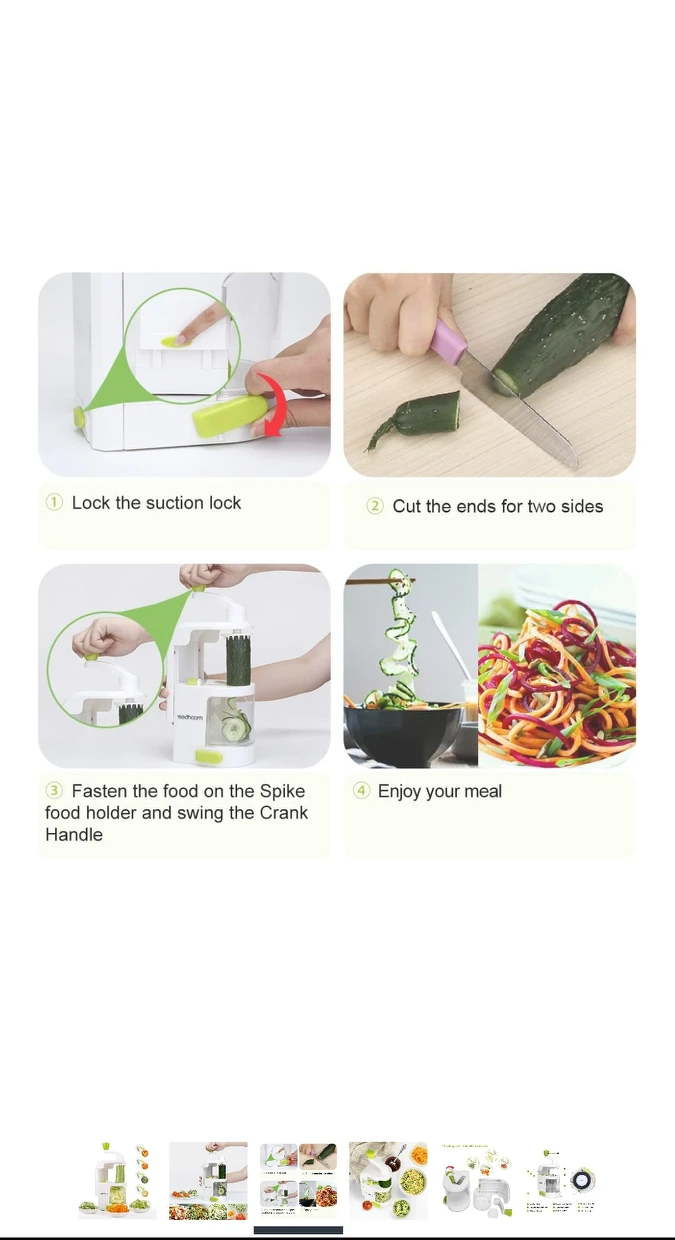 Vegetable Spiralizer Heavy Duty $20 - photo 3