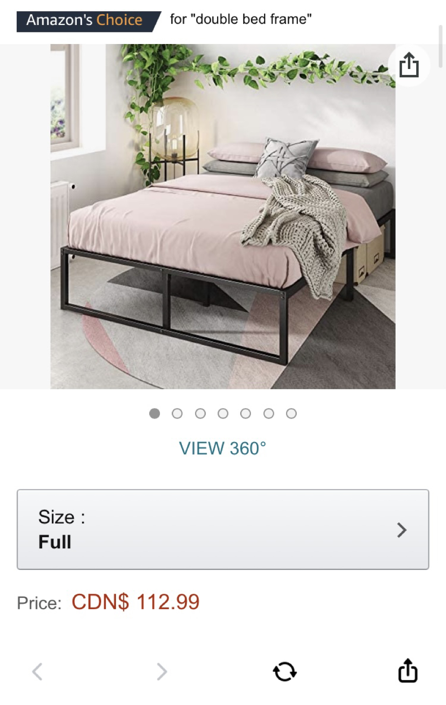 Full size bed frame thumbnail